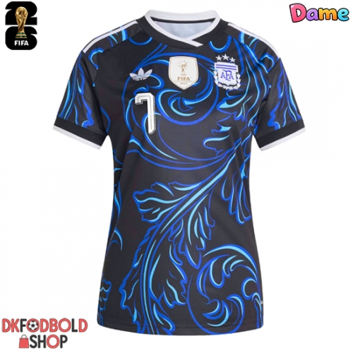 Argentina Rodrigo De Paul #7 Udebanetrøje Dame VM 2026 Kort ærmer